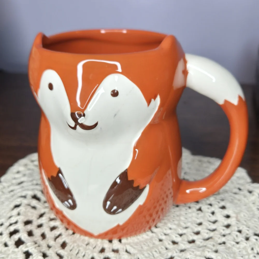 Cute Fox Shaped Mug For Small Plants/ Planter, Decor,Coffee, From Holiday Home